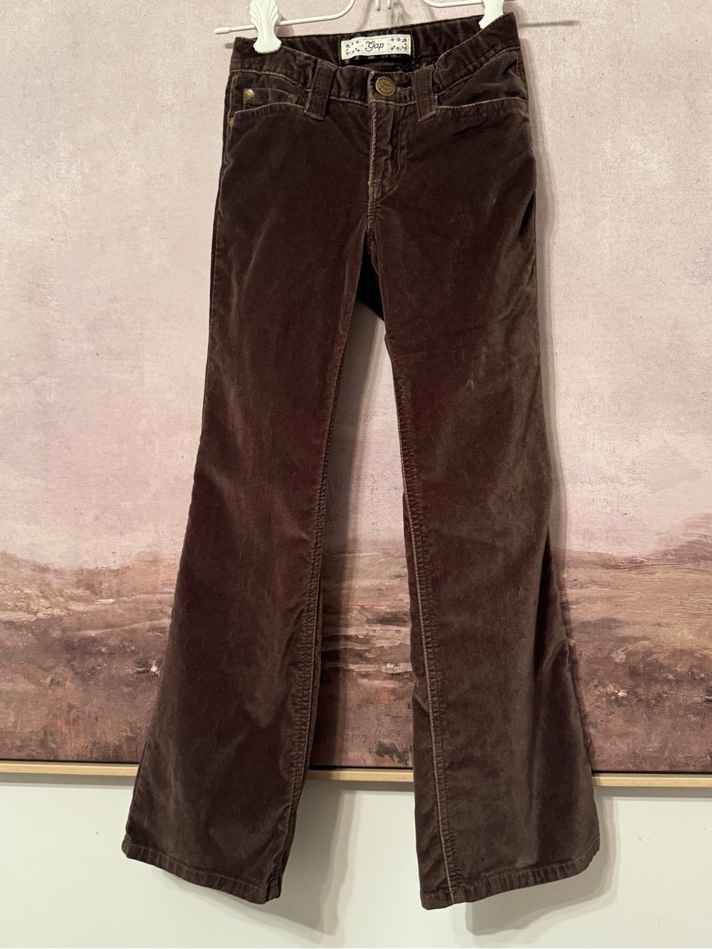 Vintage GAP Kids Velvet Flare Jeans / Size 7 Slim